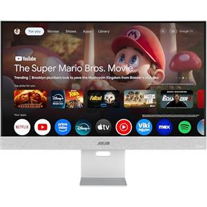 ASUS ZenScreen M32UC Monitor da 31,5", Ultra HD IPS (3840x2160), HDMI, DisplayPort, Hub USB, USB-C, HDMI e DisplayPort, Compatibile con Google TV e con lo Streaming, 99% sRGB, Argento