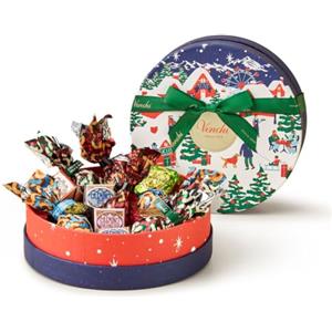 Venchi, Cappelliera Piccola Natale, 13 Cioccolatini, Senza Glutine, 175 g | Confezione Regalo con Chocoviar, Cremini e Cream&Crunchy, Collezione Vintage Dream, Edizione Limitata, Idea Regalo Natale