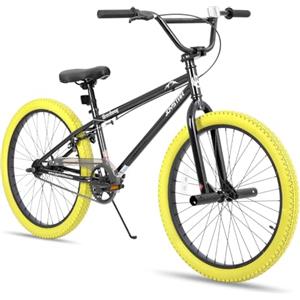 JOYSTAR Gemsbok Bicicletta BMX freestyle da 24 pollici per bambini dai 11 agli 14 anni, biciclette da 24 pollici per bambini, gialla