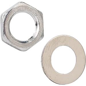 XHIKOWAT Dadi e Rondelle di Ricambio per Presa Jack per Chitarra Elettrica da 5 Pezzi con Rondella, Set di Rondelle e Dadi Esagonali per Chitarra Elettrica in Argento da 5 Pezzi (M8)