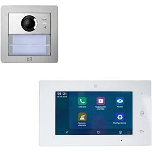 FARFISA Kit videocitofono monofamiliare 'Pluggy Plus' connesso Wifi - 1SEPG+