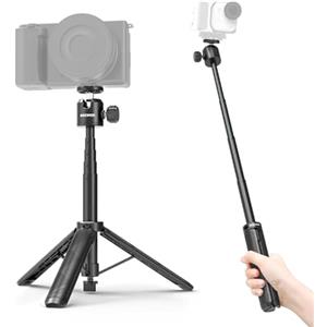 NEEWER BASICS Treppiede Selfie Stick Estensibile, Impugnatura Supporto Portatile in Metallo Compatibile con Canon G7X Mark III Sony ZV-1 RX100 VII A6400 A6600 Nikon Camera Webcam per Vlogging, DT001