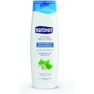 Mantovani - Shampoo Capelli Antiforfora Neutro, Capelli e Cute Puliti e Purificati, Dermatologicamente Testato, 400 ml