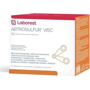 Laborest | Artrosulfur visc (cartilagini) | 30 bustine | Metilsulfonilmetano (MSM), Condroitina, Glucosamina, Vitamina C, Mirra, Boswellia, Mobilee, Zinco, Vitamine del gruppo B, Rame e Selenio