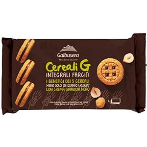 Galbusera Biscotti Galbusera Cereali G Frollini Integrali Con Crema Gianduia Nero Da 160 g
