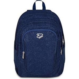 Seven Zaino Scuola SHINY TECH, Doppio Scomparto, Blu, Glitter, 30 L, Tasca frontale, Tasca portaborraccia, Scomparto porta pc, Scuola elementare, media e superiore, Bambina, Ragazza
