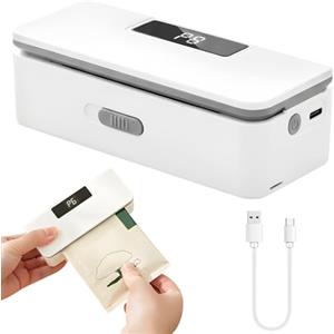 Suevut Mini Sigillatrice Sacchetti USB C Ricaricabile con Cutter e Magnete | 8 Livelli Regolabili, Sigillatore Termico, Portatile,per Conservazione Alimenti, Cucina Campeggio e Viaggio