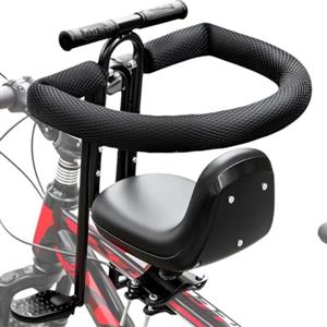 Mineup Seggiolino Anteriore per Bicicletta, Seggiolino per Bicicletta con Corrimano E Cinture di Sicurezza, Seggiolin Bambino MTB Regolabile Fino a 50 kg, per Mountain Bike, Biciclette,da 1 a 5 Anni,