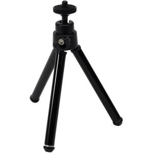 Gettimore Mini treppiede per proiettore fotocamera e smartphone con design estensibile a 2 sezioni, struttura leggera in alluminio e plastica dura (nero)