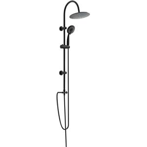 MAMMOLITI Marco Mammoliti | Colonna Doccia Sherry in Acciaio con Soffione e Doccetta, Nero, 90x37x23cm
