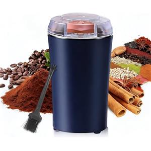 Dcceeo Macina Caffè Elettrico, Macinacaffè Elettrico per Spezie con Lame Acciaio Inossidabile 200W Macinino Elettrico Compatto Un Tocco per Chicchi di Caffè, Macina, Erbe, Cereali, Noci