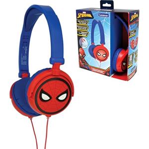 Lexibook, Spider-Man, Cuffie stereo, volume sicuro per bambini, pieghevoli e regolabili, rosso/blu, HP010SP