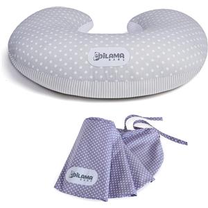 Dilamababy Cuscino Allattamento MiniMemo Completo di 2 Federe
