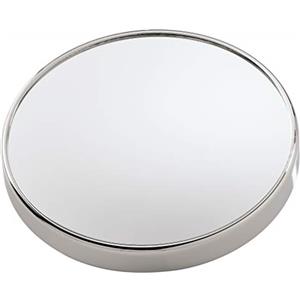 GEDY Specchio ingranditore con ventosa, Diametro 20cm, Misure: 20X20X3 CM, Magnifying factor 5X, Specchio bagno realizzato in ABS con ventosa, Finitura cromata, Design R&S Gedy, 2 anni di garanzia
