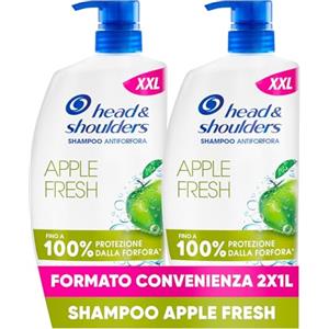 Head & Shoulders Shampoo Antiforfora Apple Fresh, Per Capelli Grassi E Cute, Clinicamente Provato, Dermatologicamente Testato, Formato Maxi Convenienza 2x1000ML