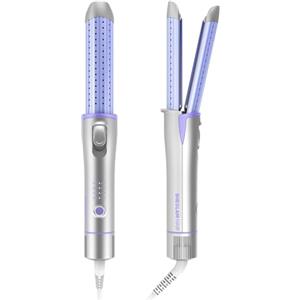 SHEGLAM Piastra per Capelli ad Aria Fredda con Pettine - Flusso d'Aria 360°, 4 Livelli di Temperatura, Doppia Tensione