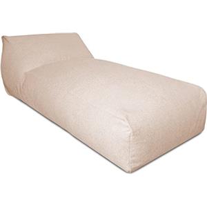 Deshome - Pouf lettino prendisole da esterno sfoderabile - Puff poltrona sacco outdoor idrorepellente con imbottitura, chaise longue design Beige