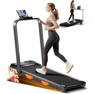 UMAY Tapis Roulant Salvaspazio con Inclinazione 15%, Tapis Roulant Elettrico 10KM/H con 2.5HP Motore Silenzioso, Treadmill for home