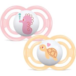 MAM Perfect Confezione Doppia Succhietto 16+ Mesi (Set da 2), Ciuccio MAM 16 36 mesi silicone per un sano sviluppo orale, Kit da 2 accessori neonato con porta ciuccio sterilizzatore, Rosa/Giallo