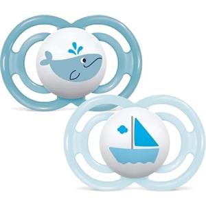 MAM Perfect Confezione Doppia Succhietto 16+ Mesi (Set da 2), Ciuccio MAM 16 36 mesi silicone per uno sviluppo sano del cavo orale, Kit da 2 accessori neonato con porta ciuccio sterilizzatore, Azzurro