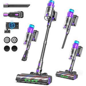 Redkey P9 Pro Aspirapolvere Senza Fili 68KPa/650W/80Min, Scopa Elettrica Senza Fili Potente Verticale con Antigroviglio, Display LED, Aspirapolvere per Animali/Pavimenti/Tappeti/Auto/Capelli