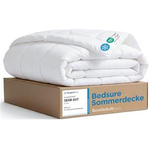 Bedsure Coperta Estiva 155x220 Coperta Leggera per Letto - Coperta 155x220 Morbida Sottile e Leggera per l'Estate, Microfibra Traspirante Trapunta Estiva OEKO-TEX per Allergici, Bianco