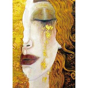DOUBLE TOP DOUBLETOP Gustavo Klimt D'Oro Lacrime 1000 Pezzi Di Adulto Cartone Puzzle Divertimento Gioco Arte Parete Foto Portafoto Pendente Genitore-Figlio Attività Bambini Amanti Natale Pasqua I Regali