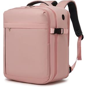 KONO Zaino 40x30x20 Ryanair Bagaglio a Mano 24L, Zaino da Viaggio Aereo Multitasche Compatto Leggero Impermeabile con Scomparto Laptop 15.6 Pollici per Uomo Donna Viaggi Weekend (Rosa, 40x30x20cm)