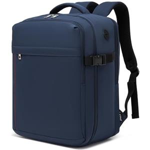 KONO Zaino 40x30x20 Ryanair Bagaglio a Mano 24L, Zaino da Viaggio Aereo Multitasche Compatto Leggero Impermeabile con Scomparto Laptop 15.6 Pollici per Uomo Donna Viaggi Weekend (Blu, 40x30x20cm)