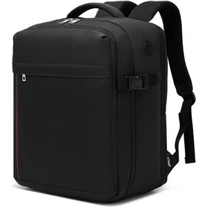 KONO Zaino 40x30x20 Ryanair Bagaglio a Mano 24L, Zaino da Viaggio Aereo Multitasche Compatto Leggero Impermeabile con Scomparto Laptop 15.6 Pollici per Uomo Donna Viaggi Weekend (Nero, 40x30x20cm)