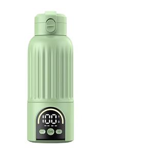 Eirolace Scaldabiberon portatile,Scaldabiberon senza fili con capacità di 500 ml, riscaldamento rapido da 140 W, display a LED, USB-C, regolabile a 35 - 70 °C, scaldabiberon da viaggio (verde)