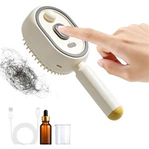Generico Spazzola Elettrica A Vapore, Piastra A Vapore Per Capelli, Con Misurino Per Olio E Pettine Districante Ricaricabile, Spazzola Lisciante Per Capelli, Per Viaggio Feste Matrimonio Salone Cura