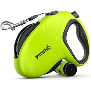 Pecute Guinzaglio Retrattile per Cani 10M (Fino a 30 kg), Guinzaglio per Cane con Guinzaglio Esteso Senza Grovigli a 360°, Impugnatura Antiscivolo e Pulsante di Freno Rapido