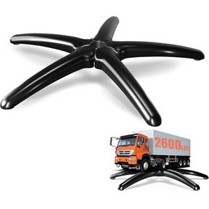 Sytopia Sedia da ufficio a forma di croce - Robusto supporto a 5 stelle in metallo per sedia da ufficio, supporta più di 2600 kg, adatto per ruote da 11 mm x 22 mm, molla a gas da 50 mm