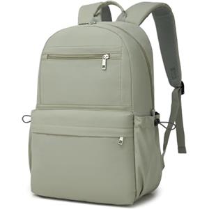 KONO Zaino Donna Porta PC 15,6 Pollici Leggero Impermeabile, Zaino Scuola e Università, Casual da Viaggio e Lavoro - Verde