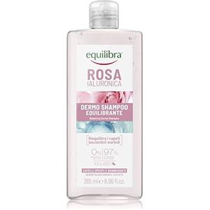 Equilibra, Rosa Ialuronica Dermo Shampoo Equilibrante, per Capelli Spenti e Danneggiati, con Rosa Damascena e Acido Ialuronico, Estratto di Equiseto mineralizzante, Olio Essenziale di Lavanda, 265 ml
