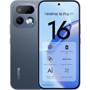 realme 16 Pro 5G Smartphone 8GB + 512GB, 200MP LumaColor Fotocamera + 50MP, Telefono Cellulare con Processore Dimensity 7300 MAX, Batteria 6500mAh e Ricarica da 45W, Cellulari da 6,78" 144Hz, Grigio