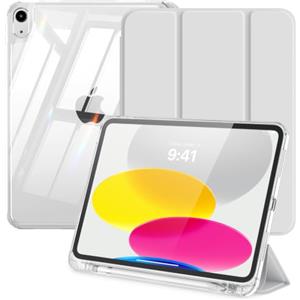 MoKo Cover Custodia per iPad A16, iPad 11/10 Gen 11/10.9 Pollici, Argento