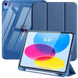 MoKo Cover Custodia per iPad A16, iPad 11/10 Gen 11/10.9", Blu Marino