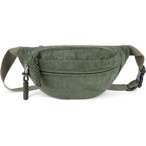 Aucuu Marsupio Donna Uomo, Marsupio in Velluto a Coste, Pratica Borsa a Fascia, Marsupi con Cinturino Regolabile