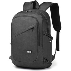 KONO Zaino Porta PC Antifurto 17.3 Pollici, con Lucchetto Rimovibile, per Università, Lavoro e Viaggi, Zaino Aereo Uomo/Donna