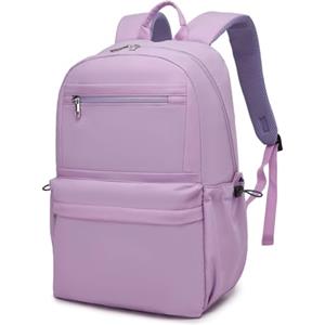 KONO Zaino Donna Porta PC 15,6 Pollici Leggero Impermeabile, Zaino Scuola e Università, Casual da Viaggio e Lavoro - Viola