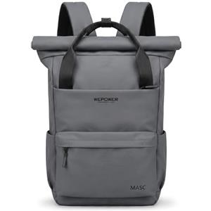 MASC Zaino Rolltop per PC, Zaino Professionale Elegante Multitasche, Ergonomico e Impermeabile ideale per l'Ufficio
