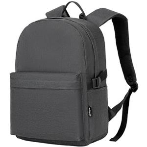 KONO Zaino Scuola, Zaino Uomo Donna Porta PC 15.4 Pollici, Zaino Università Lavoro, Zaino Casual Leggero per Viaggio e Tempo Libero (Grigio Scuro)