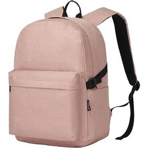 KONO Zaino Scuola, Zaino Uomo Donna Porta PC 15.4 Pollici, Zaino Università Lavoro, Zaino Casual Leggero per Viaggio e Tempo Libero (Rosa)