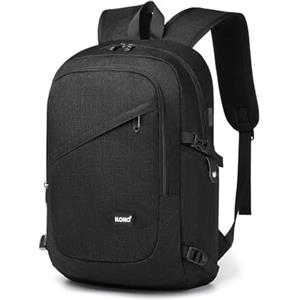 KONO Zaino Porta PC Antifurto 17.3 Pollici, con Lucchetto Rimovibile, per Università, Lavoro e Viaggi, Zaino Aereo Uomo/Donna