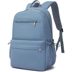 KONO Zaino Donna Porta PC 15,6 Pollici Leggero Impermeabile, Zaino Scuola e Università, Casual da Viaggio e Lavoro - Blu