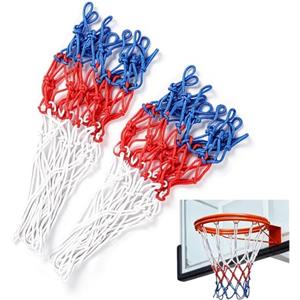 Lyramis 2 reti da basket per esterni, montaggio a parete, rete da basket per esterni, rete di ricambio