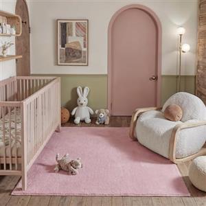 PureCozy Tappeto Salotto 120x180cm Rosa Antiscivolo Camera da Letto Tapette Pelliccia Sintetica Tappeti Soggiorno Cameretta Bambino Ufficio Carpet Morbido Grande Rug
