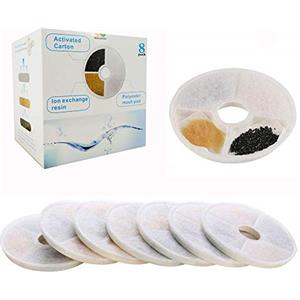 NEOUZA Fontana Filtri per Catit Fontanella per Gatti Cane Acqua per Animali Domestici Filtro Speciale per Alimentatore Fonte di Fiori fonte di Acciaio Inossidabile - 8 Pezzi